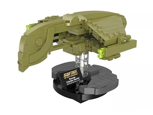BlueBrixx Pro - Star Trek Romulan D'deridex Warbird - Mini-Modell-Bausatz für Erwachsene und Kinder, 266 Klemmbausteine, Offiziell lizenziert, Ausstellungsständer inklusive, 104559 von BlueBrixx