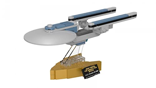 BlueBrixx Pro Star Trek USS Excelsior NX-2000 – Modellbausatz für Erwachsene und Kinder, Klemmbausteine-Set aus 131 Teilen, Detailliertes Föderationsraumschiff, Offizielle Lizenz, 104959 von BlueBrixx