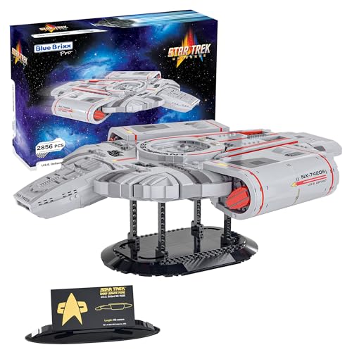 BlueBrixx – Star Trek USS Defiant NX-74205 – aus: Deep Space Nine – großartiges Displaymodell – mit 2865 Klemmbausteinen – 100% kompatibel – ORIGINAL-Lizenz, 104965 von BlueBrixx