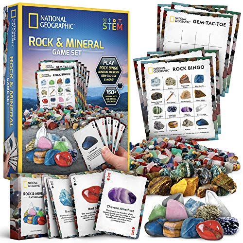 National Geographic Rock Bingo-Spiel – Spielen Sie Rock Bingo, Mineralgedächtnis, Edelstein-Trivia und Ihre Lieblingskartenspiele, enthält über 150 Steine und Mineralien, tolles pädagogisches National Geographic Rock Bingo-Spiel – Spielen Sie Rock Bingo, Mineralgedächtnis, Edelstein-Trivia und Ihre Lieblingskartenspiele, enthält über 150 Steine und Mineralien, tolles pädagogisches von Blue Marble