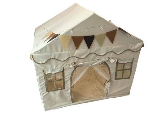 BlueWood Tipi Zelt für Kinder, Spielhaus Indoor mit Matte und Lichtern, Tragetasche, Segeltuch Kinderzelt, Kuschelecke Kinderzimmer für Kinder BlueWood Tipi Zelt für Kinder, Spielhaus Indoor mit Matte und Lichtern, Tragetasche, Segeltuch Kinderzelt, Kuschelecke Kinderzimmer für Kinder von BlueWood