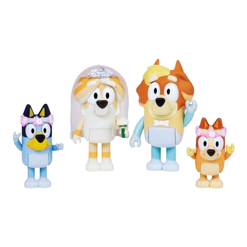 BlueY Figuren, 4er-Pack, Hochzeitszeit, Nachspielen von Onkel Rad und Friskys Hochzeitstag und Bingo-Blumenmädchen-Figuren BlueY Figuren, 4er-Pack, Hochzeitszeit, Nachspielen von Onkel Rad und Friskys Hochzeitstag und Bingo-Blumenmädchen-Figuren von BlueY