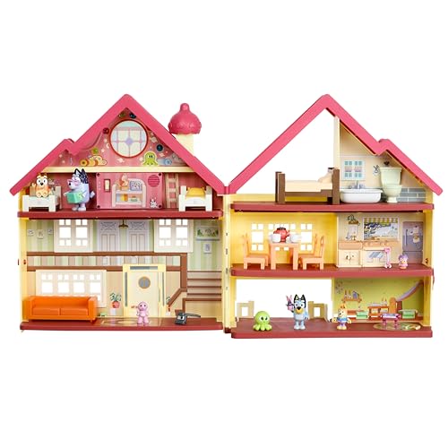 Bluey unglaubliches Licht- und Klangspielhaus und Spielzeugkiste, 6–8 cm große Figuren von BlueY