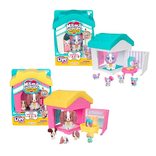 Little Live Pets Mama Surprise Families – Mamas Hütte-Packung, Bulldogge & Spaniel, 2 Hütten & Welpen, Jede Mama bekommt 4–6 Babys, ausklappbares Spielset, 80+ Stück zum Sammeln, Geschenk für Kinder Little Live Pets Mama Surprise Families – Mamas Hütte-Packung, Bulldogge & Spaniel, 2 Hütten & Welpen, Jede Mama bekommt 4–6 Babys, ausklappbares Spielset, 80+ Stück zum Sammeln, Geschenk für Kinder von BlueY
