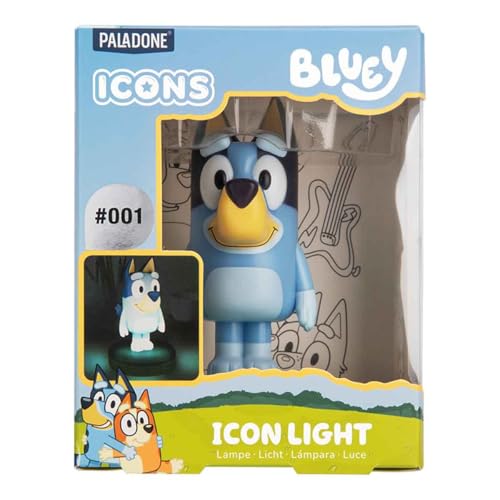 Paladone Bluey Icon Light, Offiziell lizenzierte Mini-LED-Lampe, Kinder-TV-Charakter-Merchandise-Artikel für Schlafzimmer & Zuhause, batteriebetriebenes Sammlerstück Paladone Bluey Icon Light, Offiziell lizenzierte Mini-LED-Lampe, Kinder-TV-Charakter-Merchandise-Artikel für Schlafzimmer & Zuhause, batteriebetriebenes Sammlerstück von BlueY