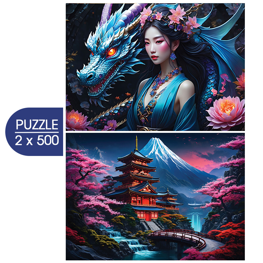 Bluebird Puzzle 2 Puzzles - Japan Spirit - Asia Collection 500 Teile Puzzle Bluebird-Puzzle-F-90950 von Bluebird Puzzle