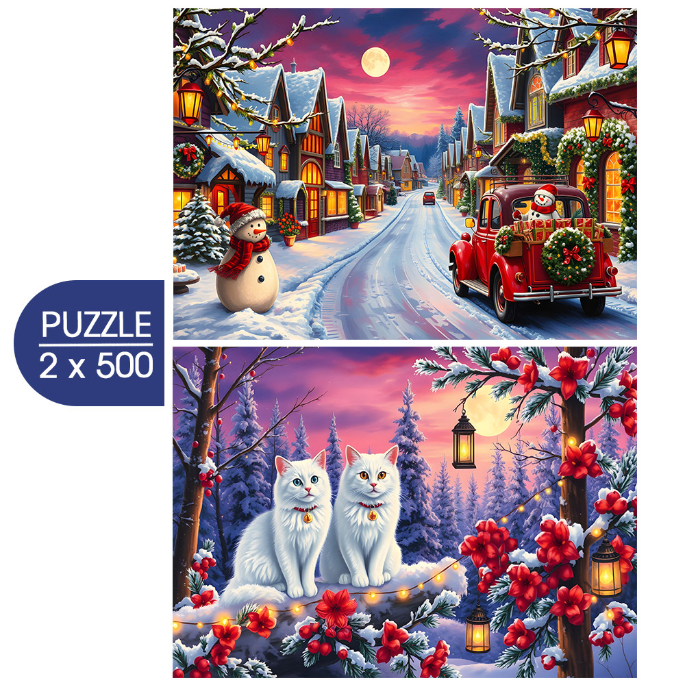 Bluebird Puzzle 2 Puzzles - Ready for Christmas 500 Teile Puzzle Bluebird-Puzzle-F-91102 von Bluebird Puzzle