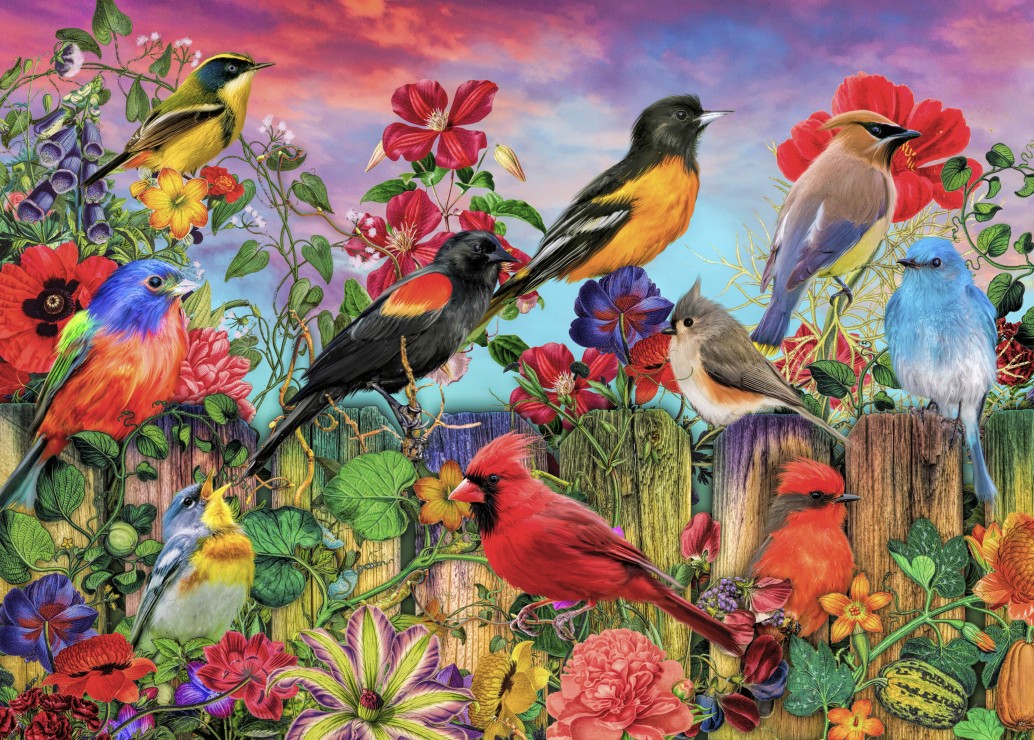 Bluebird Puzzle Birds and Blooms Garden 500 Teile Puzzle Bluebird-Puzzle-F-90692 von Bluebird Puzzle