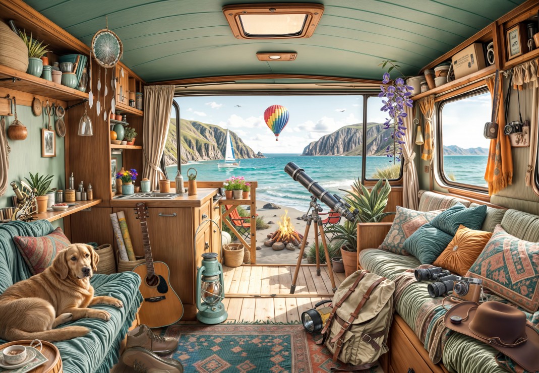 Bluebird Puzzle Camping Coast 1000 Teile Puzzle Bluebird-Puzzle-F-91012 von Bluebird Puzzle