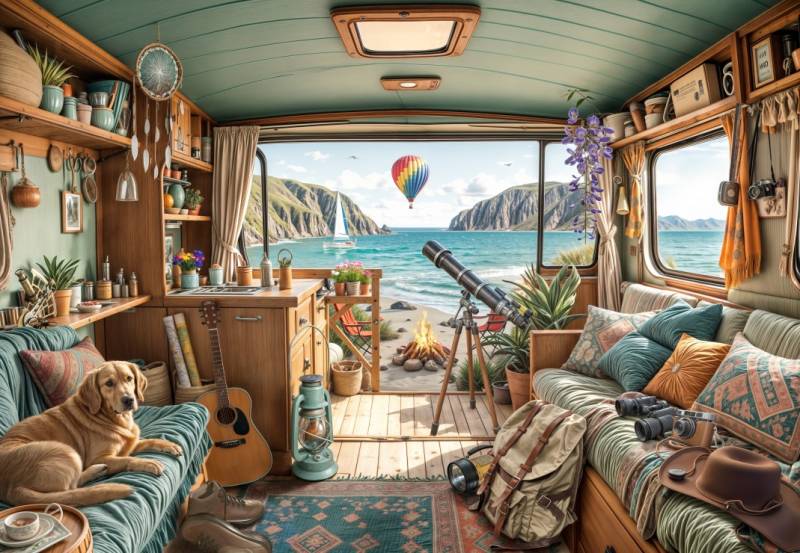 Bluebird Puzzle Camping Küste 1000 Teile Puzzle Bluebird-Puzzle-F-91012 von Bluebird Puzzle