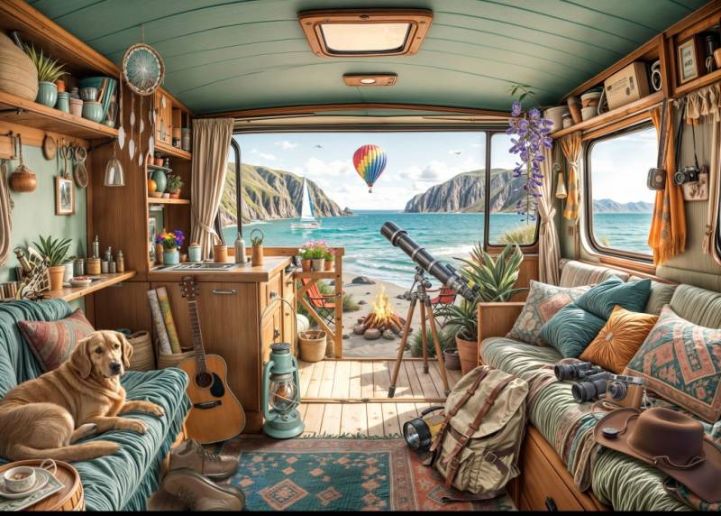 Bluebird Puzzle Camping Küste 500 Teile Puzzle Bluebird-Puzzle-F-91037 von Bluebird Puzzle