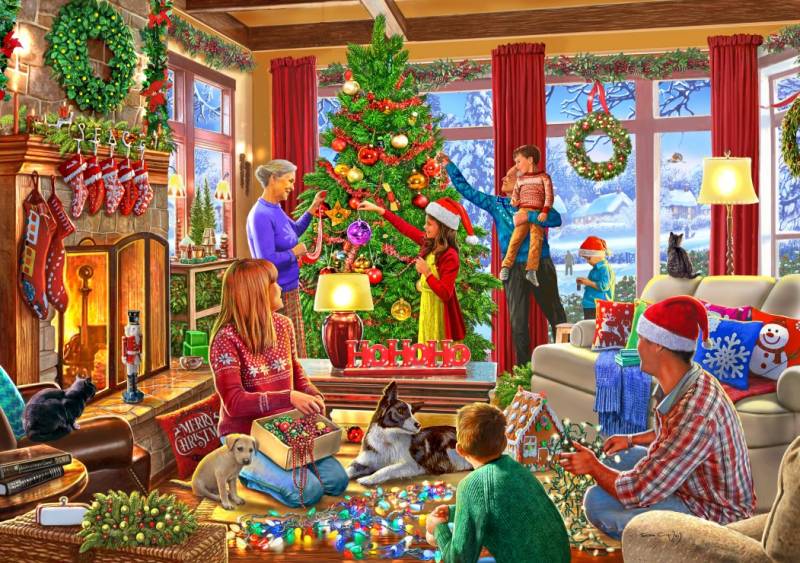 Bluebird Puzzle Christmas Decorating 2000 Teile Puzzle Bluebird-Puzzle-F-90795 von Bluebird Puzzle