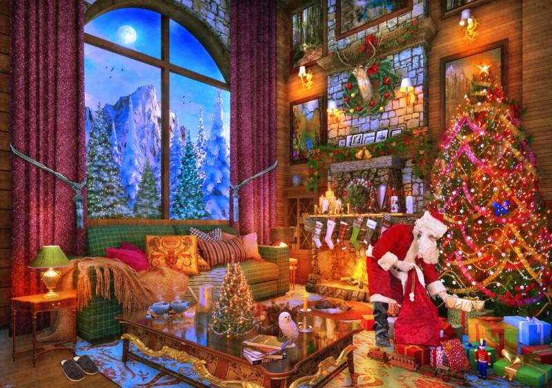 Bluebird Puzzle Christmas Lodge 2000 Teile Puzzle Bluebird-Puzzle-F-90801 von Bluebird Puzzle