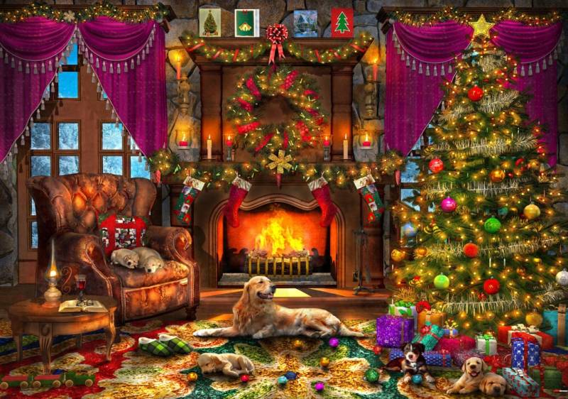 Bluebird Puzzle Cosy Christmas Room 2000 Teile Puzzle Bluebird-Puzzle-F-90700 von Bluebird Puzzle