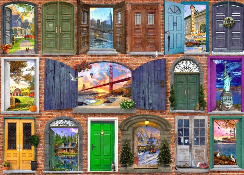 Bluebird Puzzle Doors of USA 1500 Teile Puzzle Bluebird-Puzzle-F-90672 von Bluebird Puzzle