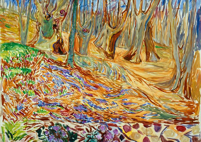 Bluebird Puzzle Edvard Munch - Elm Forrest in Spring, 1923 1000 Teile Puzzle Art-by-Bluebird-60130 von Bluebird Puzzle