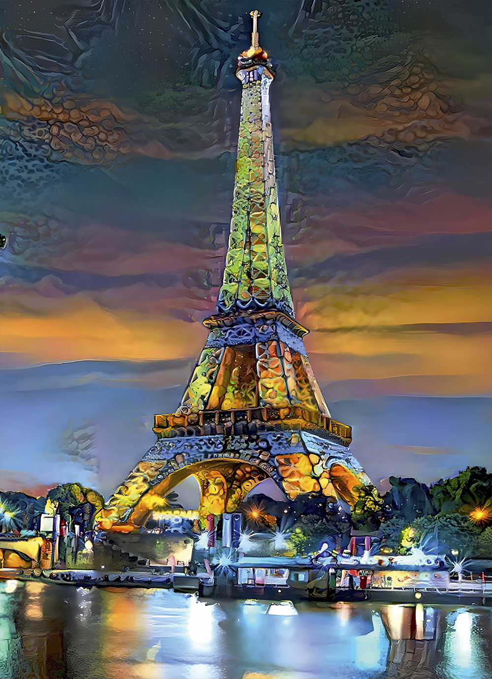 Bluebird Puzzle Eiffel Tower at Sunset, Paris, France 1000 Teile Puzzle Bluebird-Puzzle-F-90291 von Bluebird Puzzle
