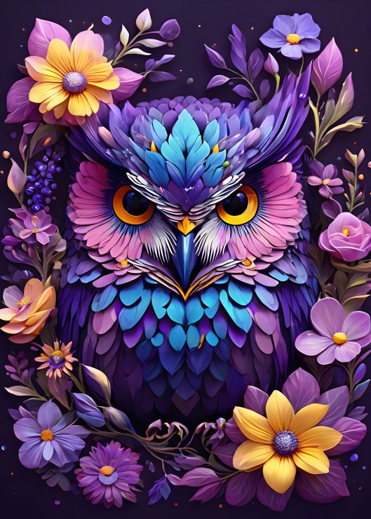 Bluebird Puzzle Flowers & Owl 300 Teile Puzzle Bluebird-Puzzle-F-90845 von Bluebird Puzzle