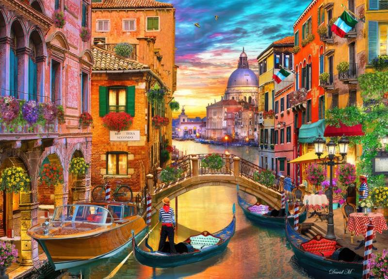 Bluebird Puzzle Grand Canal Venice 1500 Teile Puzzle Bluebird-Puzzle-F-90726 von Bluebird Puzzle