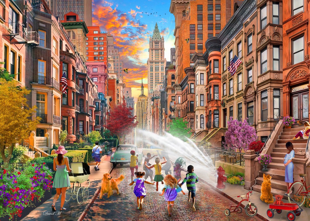Bluebird Puzzle Heisse Sommertage NYC 500 Teile Puzzle Bluebird-Puzzle-F-90966 von Bluebird Puzzle