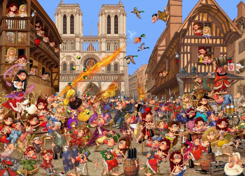 Bluebird Puzzle La Cour des Miracles ! 1500 Teile Puzzle Bluebird-Puzzle-F-90317 von Bluebird Puzzle
