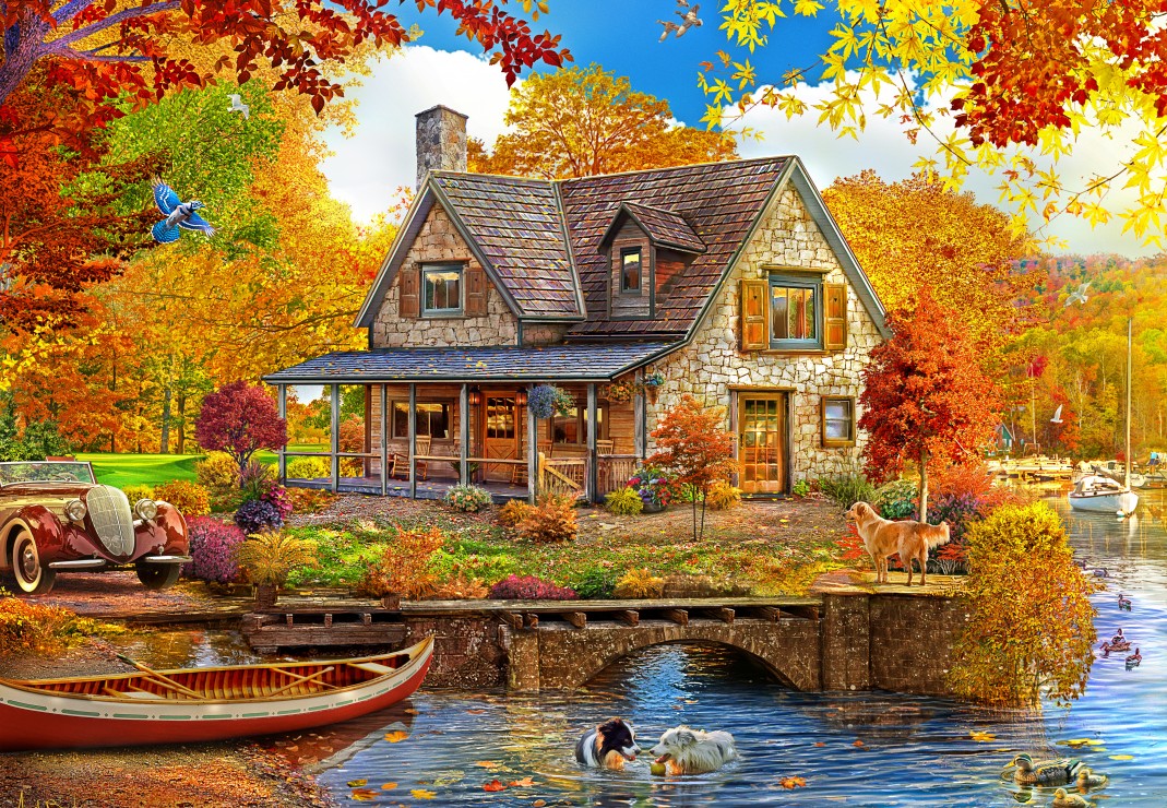 Bluebird Puzzle Lake House 1000 Teile Puzzle Bluebird-Puzzle-F-90821 von Bluebird Puzzle