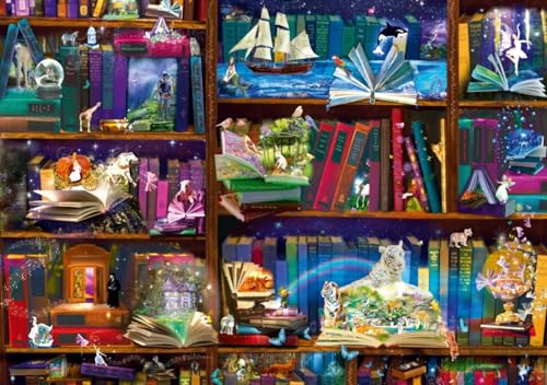 Bluebird Puzzle - Library Adventures in Reading - 1000 Teile Bibliothek (70313) von Bluebird Puzzle