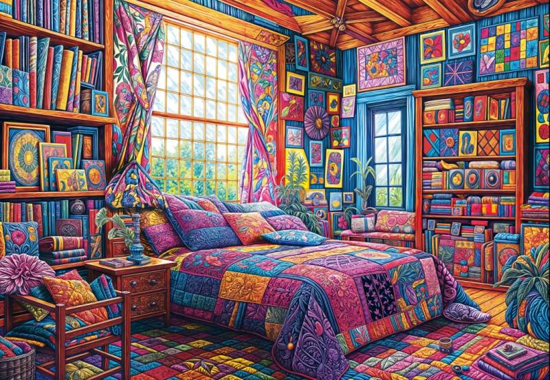 Bluebird Puzzle Mein Buntes Zimmer 1000 Teile Puzzle Bluebird-Puzzle-F-91189 von Bluebird Puzzle