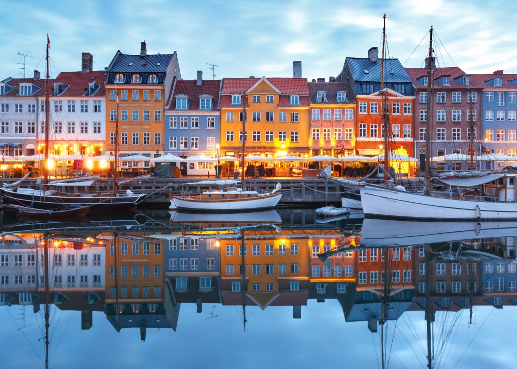 Bluebird Puzzle Nyhavn bei Sonnenuntergang - Kopenhagen 500 Teile Puzzle Bluebird-Puzzle-F-90992 von Bluebird Puzzle
