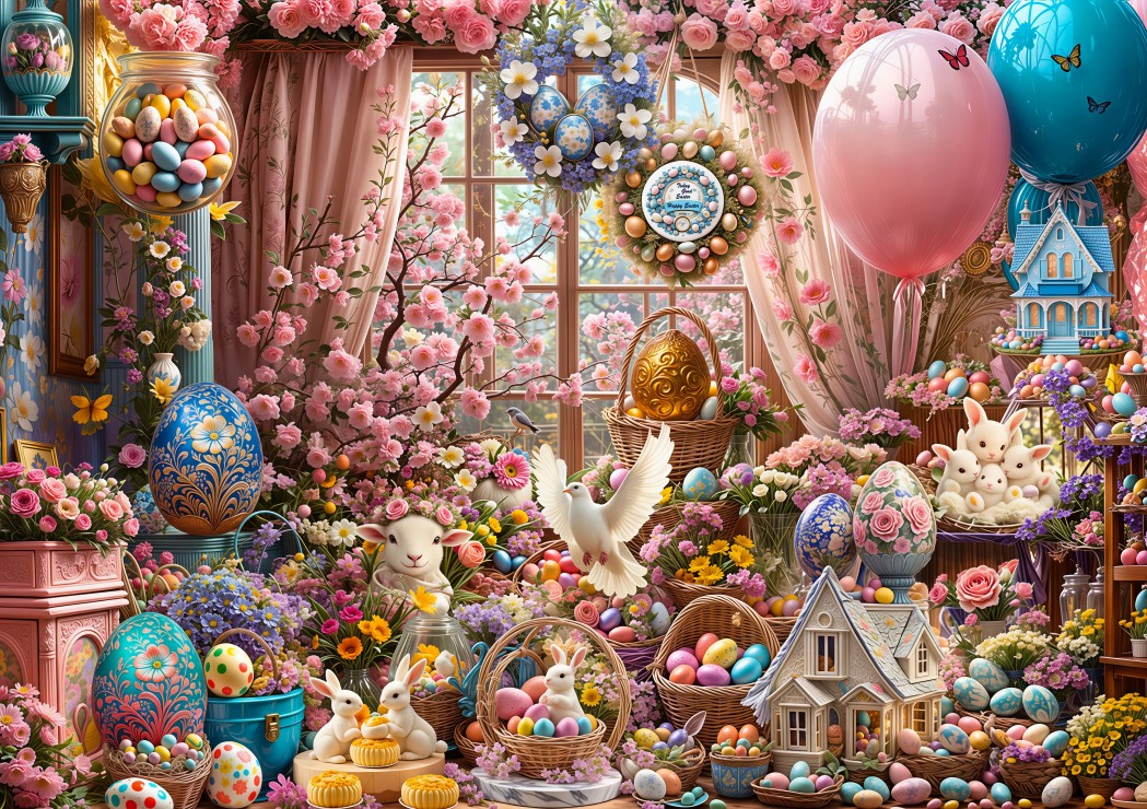 Bluebird Puzzle Osterfreuden 2000 Teile Puzzle Bluebird-Puzzle-F-91197 von Bluebird Puzzle