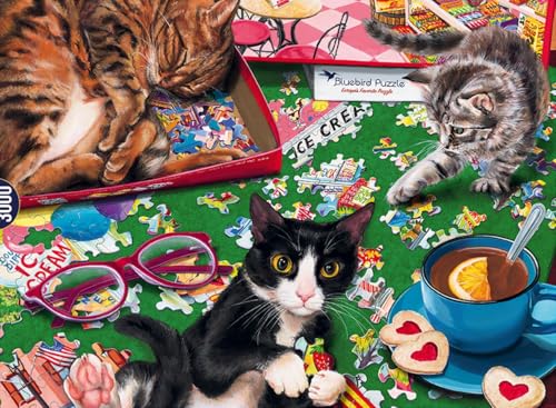 Bluebird Puzzle - Puzzle Cats - Katzen 3000 Teile (70567) von Bluebird