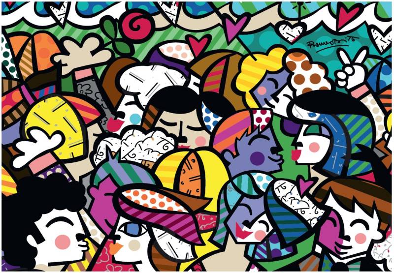 Bluebird Puzzle Romero Britto - Looking into the future 1500 Teile Puzzle Bluebird-Puzzle-F-90021 von Bluebird Puzzle