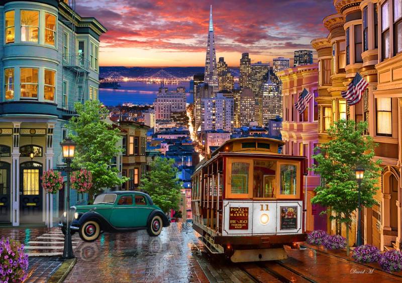 Bluebird Puzzle San Francisco Trolley 2000 Teile Puzzle Bluebird-Puzzle-F-90004 von Bluebird Puzzle