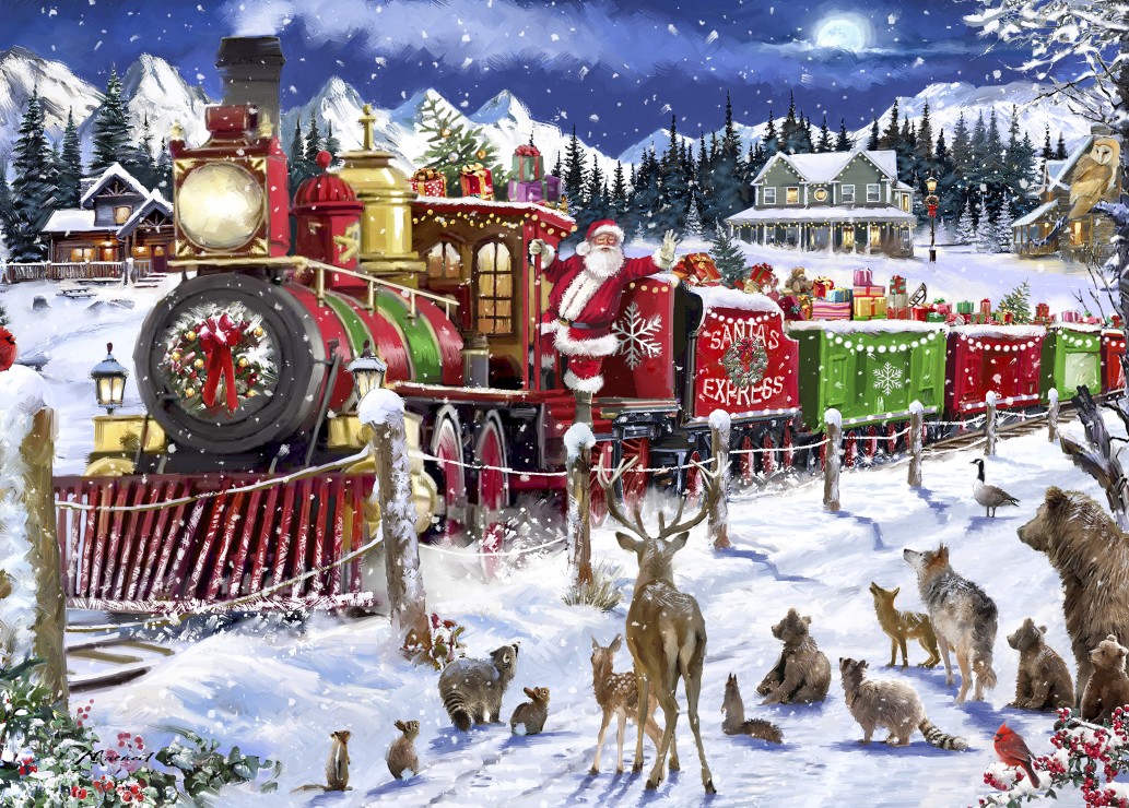 Bluebird Puzzle Santa Express Usa 500 Teile Puzzle Bluebird-Puzzle-F-90814 von Bluebird Puzzle