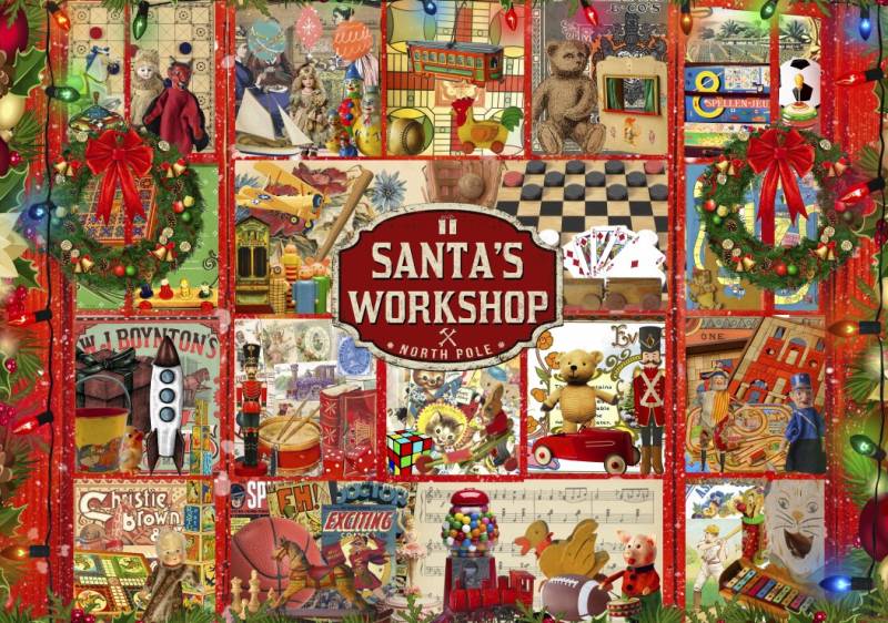 Bluebird Puzzle Santas Workshop 2000 Teile Puzzle Bluebird-Puzzle-F-90529 von Bluebird Puzzle