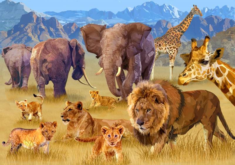 Bluebird Puzzle Savannah Animals 1500 Teile Puzzle Bluebird-Puzzle-70419 von Bluebird Puzzle