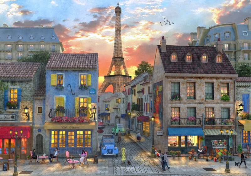 Bluebird Puzzle Streets of Paris 2000 Teile Puzzle Bluebird-Puzzle-F-90013 von Bluebird Puzzle