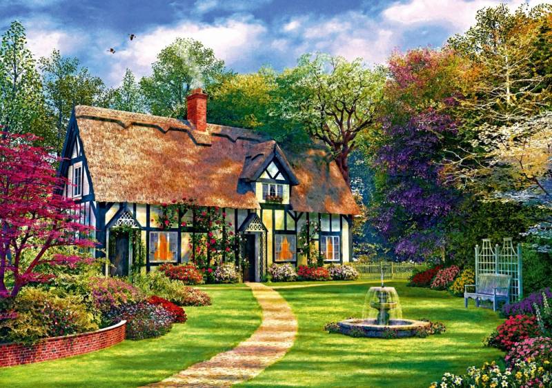 Bluebird Puzzle The Hideaway Cottage 2000 Teile Puzzle Bluebird-Puzzle-F-90006 von Bluebird Puzzle