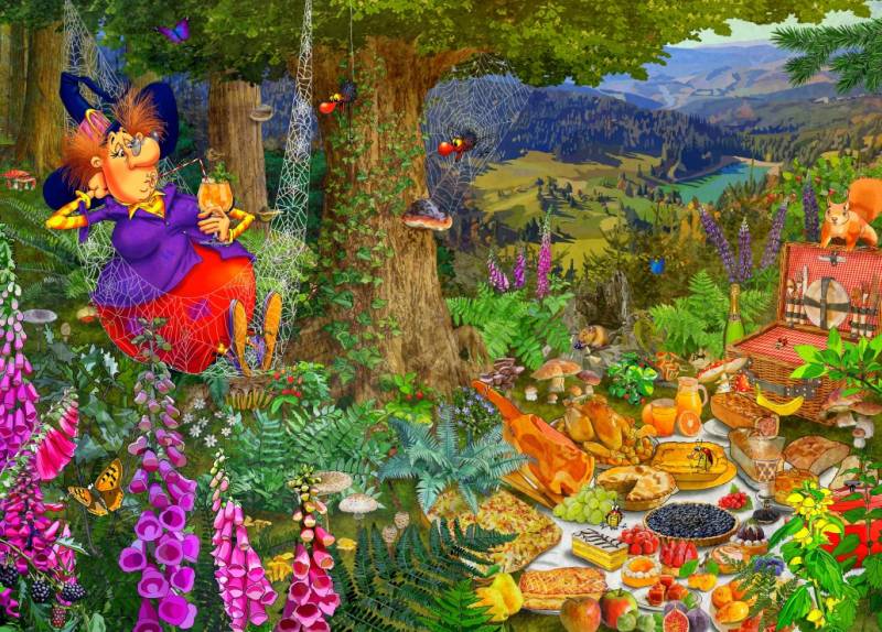 Bluebird Puzzle The Witch Picnic 1500 Teile Puzzle Bluebird-Puzzle-F-90319 von Bluebird Puzzle