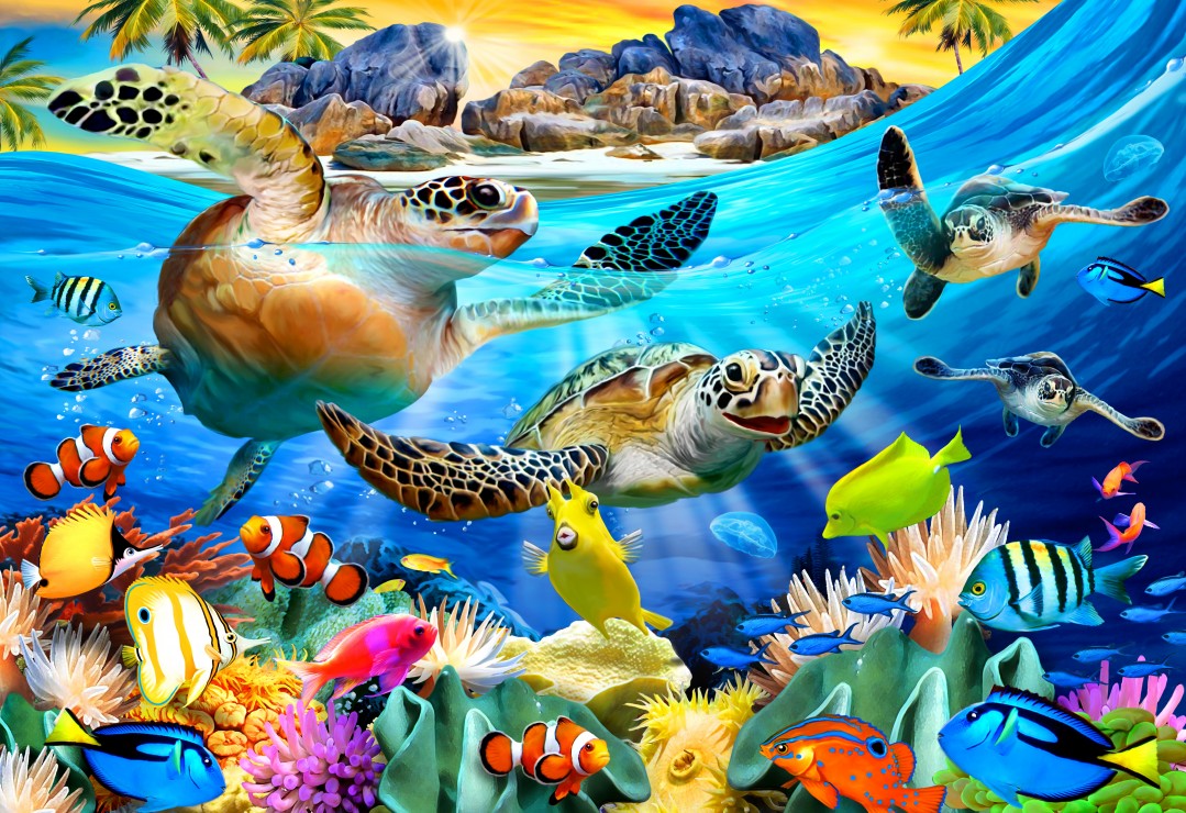 Bluebird Puzzle Turtle Beach 300 Teile Puzzle Bluebird-Puzzle-F-90087 Bluebird Puzzle Turtle Beach 300 Teile Puzzle Bluebird-Puzzle-F-90087 von Bluebird Puzzle