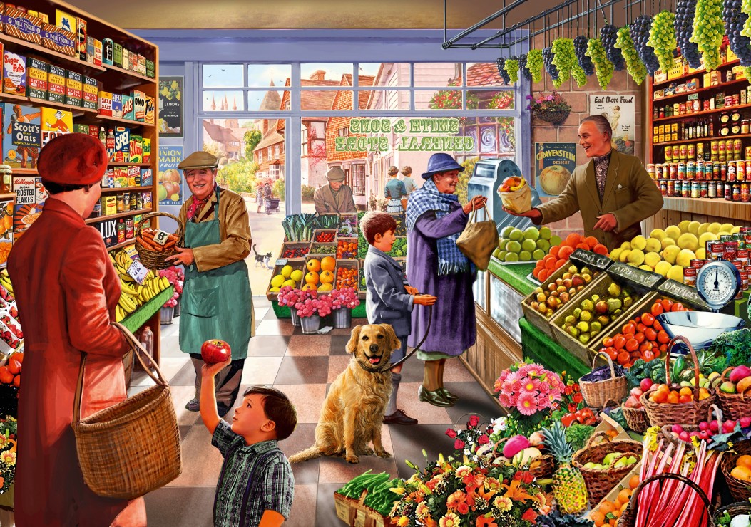 Bluebird Puzzle Village Greengrocer 2000 Teile Puzzle Bluebird-Puzzle-F-90667 von Bluebird Puzzle