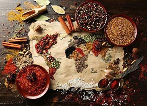 Puzzle 3000 Teile – World Map in Spices von Bluebird Puzzle