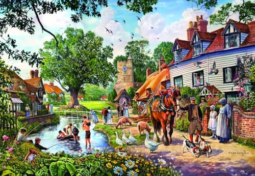 Puzzle 1000 Teile - A Village in Summer Puzzle 1000 Teile - A Village in Summer von Bluebird