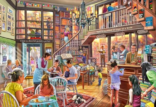 Puzzle 1000 Teile - Bookshop Tearoom von Bluebird Puzzle
