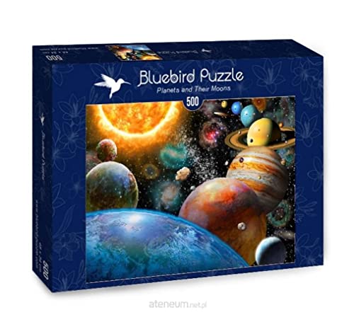 Puzzle 500 Teile - Planets and Their Moons von Bluebird Puzzle