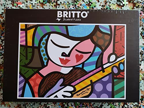 Puzzle 1000 Teile - Romero Britto - Girl with Guitar von Bluebird Puzzle