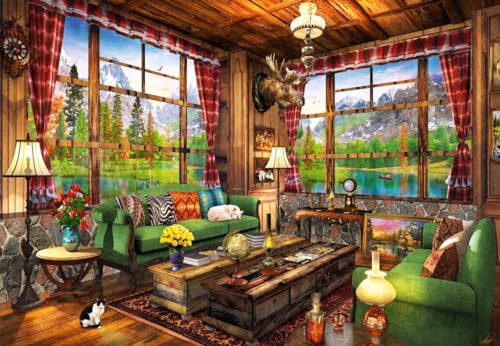 Bluebird Puzzle - Berghütte mit Ausblick, 1000 Teile Puzzle - Traditionelle Berghütte - Puzzle für Erwachsene von Bluebird