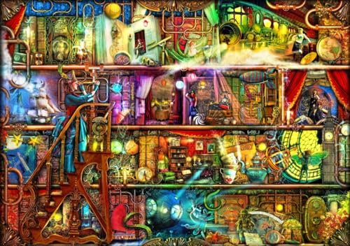 Bluebird Puzzle - Die Fantastische Reise, 2000 Teile Puzzle - Die Magische Science Fiction Bibliothek - Erwachsenenpuzzle von Bluebird