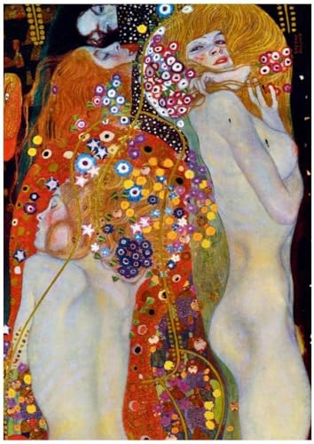 Bluebird Puzzle - Gustav Klimt, Wasserschlangen II, 1907, 1000 Teile Puzzle - Reproduktion des Berühmten Gemäldes - Puzzle für Erwachsene von Bluebird