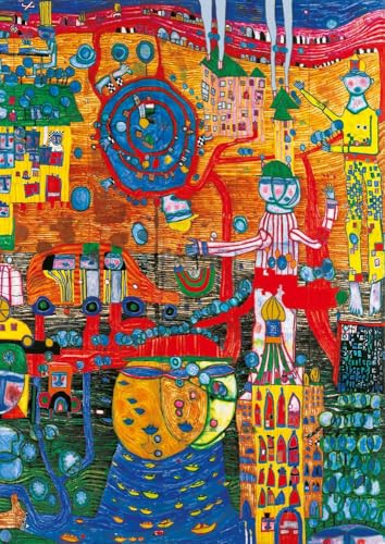Bluebird Puzzle - Hundertwasser, Die 30 Tage Fax Bild, 1996, 1000 Teile Puzzle - Reproduktion des Berühmten Gemäldes - Puzzle für Erwachsene Bluebird Puzzle - Hundertwasser, Die 30 Tage Fax Bild, 1996, 1000 Teile Puzzle - Reproduktion des Berühmten Gemäldes - Puzzle für Erwachsene von Bluebird